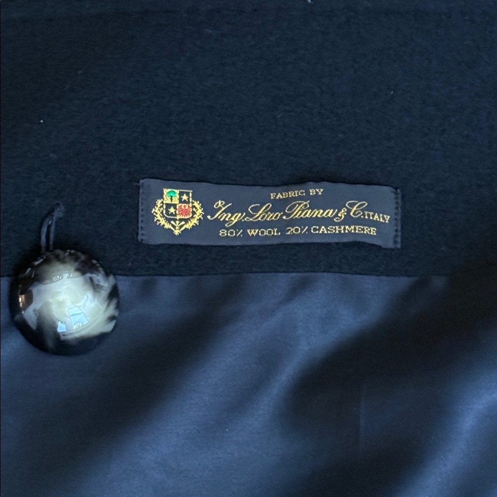 Fleurette Wool Cashmere Black Coat Size 16 Made in USA Classic Winter Overcoat - Picture 9 of 13